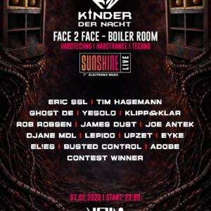 Tickets für: Face 2 Face Boiler Room & Sunshine Live Radio (Eric SSL)